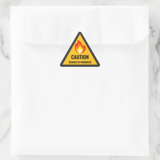 Caution Science in Progress Sticker (Tas)