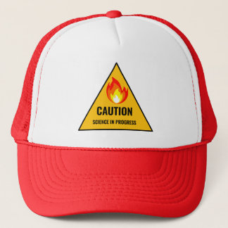 Caution Science in Progress Trucker Pet
