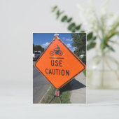 Caution Sign Briefkaart (Staand voorkant)