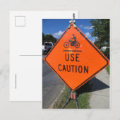 Caution Sign Briefkaart (Voorkant / Achterkant)
