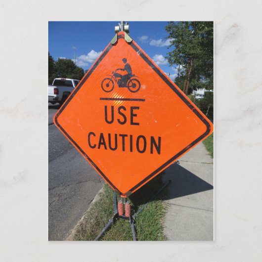 Caution Sign Briefkaart (Voorkant)