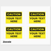 Caution Sign, template, landscape version Rechthoekige Sticker (Vel)