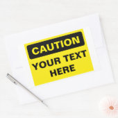 Caution Sign, template, landscape version Rechthoekige Sticker (Envelop)