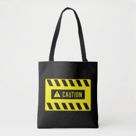Caution Sign Tote Bag
