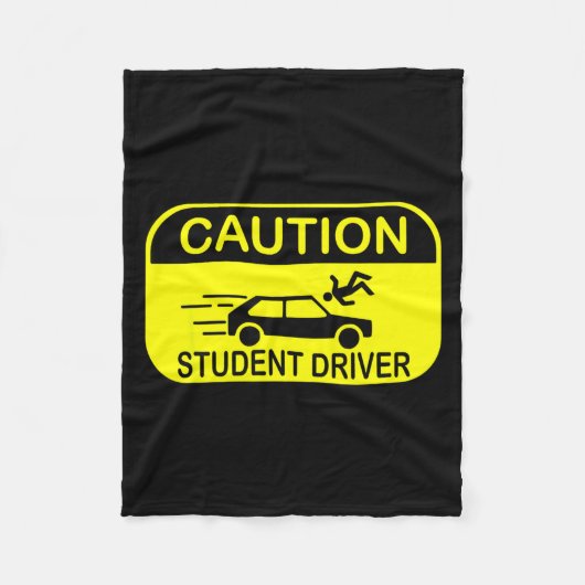 Caution Student Driver Funny  Fleece Deken (Voorkant)