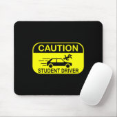 Caution Student Driver Funny Muismat (Met muis)