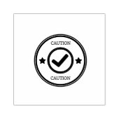 CAUTION Text Safety Checks Workplaces Storage Red  Rubberstempel (Afrduk)