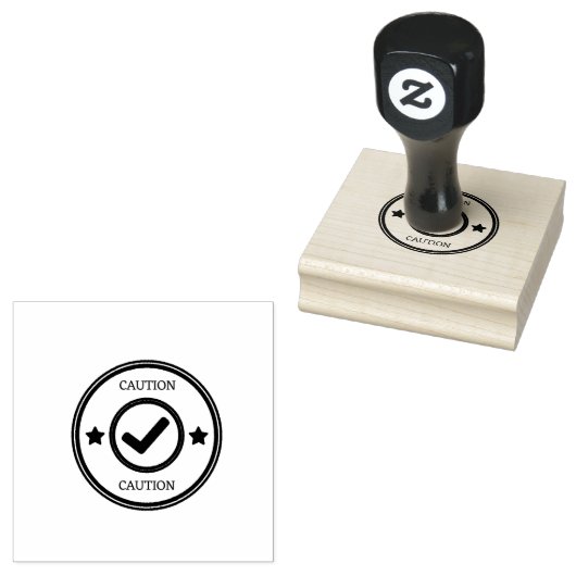 CAUTION Text Safety Checks Workplaces Storage Red  Rubberstempel (Gestempeld)