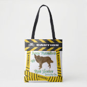 Caution-Warning Area Patrolled By Red-Heeler  Tote Bag (Voorkant)