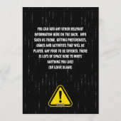 Caution Warning Sign Teenager 13th Birthday Kaart (Achterkant)