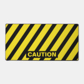 CAUTION Yellow and Black Striped Bureaumat (Voorkant)
