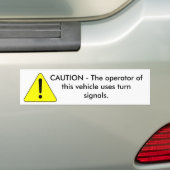 Cautionary_warning_—_Caution, VOORZICHTIGHEID - Th Bumpersticker (Op auto)