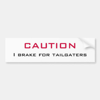    CAUTIONI-remmen voor traagheidsmeters Bumpersticker