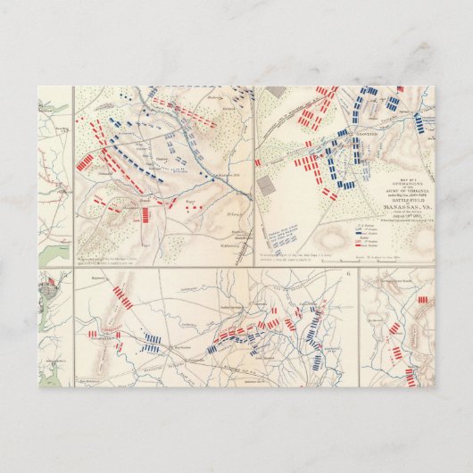 Cav Brigade, Cedar Mtn, Manassas, Bull Run Briefkaart (Voorkant)