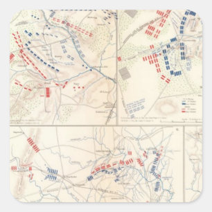 Cav Brigade, Cedar Mtn, Manassas, Bull Run Vierkante Sticker