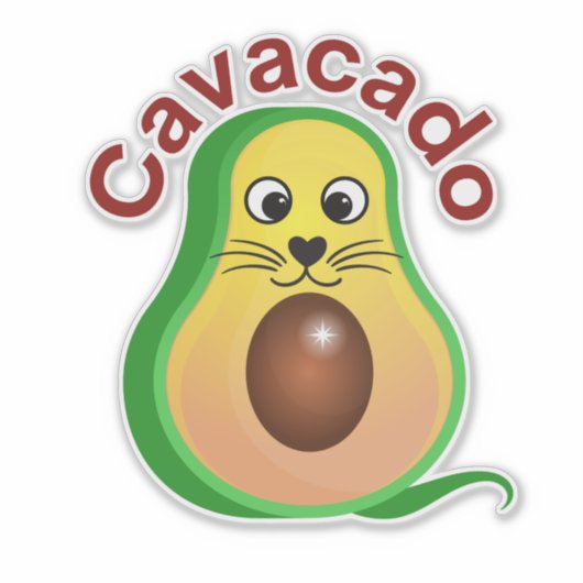 Cavacado.. Ontdek de vele vormen van de kat Sticker (Voorkant)