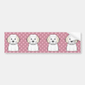 Cavachon-Cartoon Bumpersticker (Voorkant)