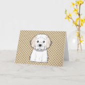 Cavachon-Cartoon Kaart (Gele Bloem)