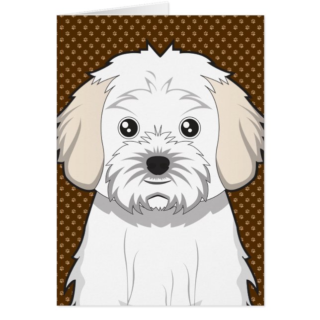 Cavachon Dog Cartoon Paws (Voorkant)