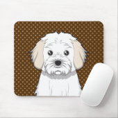 Cavachon Dog Cartoon Paws Muismat (Met muis)