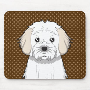 Cavachon Dog Cartoon Paws Muismat