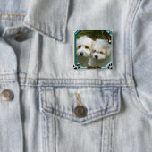 Cavachon Dog Magnet aanpassen Vierkante Button 5,1 Cm (In situ)