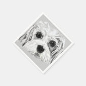 Cavachon hond, tekenen, schattig servet (Hoek)