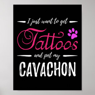Cavachon Hondenliefhebber Tattoo Funny Dog Mom Gif Poster