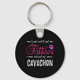 Cavachon Hondenliefhebber Tattoo Funny Dog Mom Gif Sleutelhanger