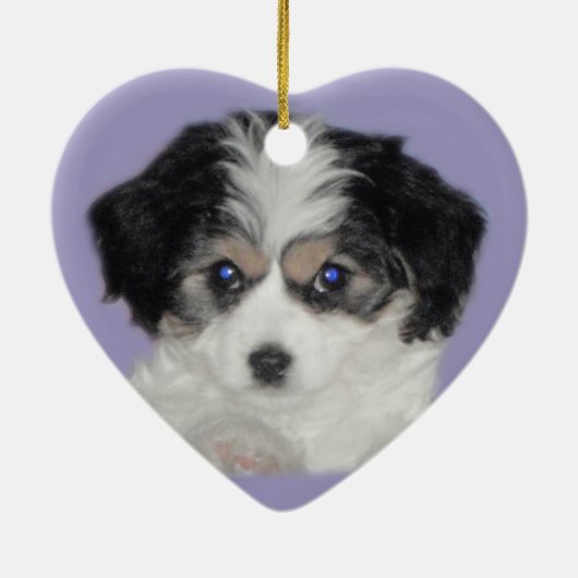 Cavachon Love Ceramic Ornament (Achterkant)
