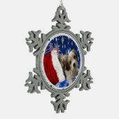 Cavachon Ornament, kersthond Tin Sneeuwvlok Ornament (Links)