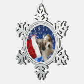 Cavachon Ornament, kersthond Tin Sneeuwvlok Ornament (Rechts)