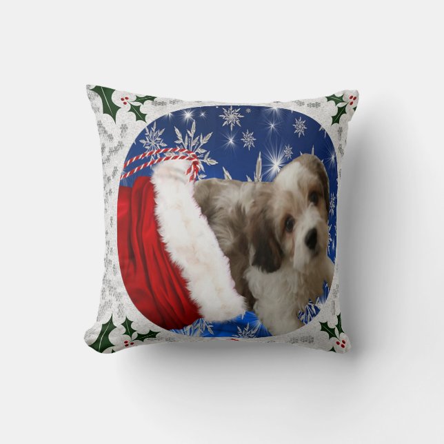 Cavachon Pillow, kersthond Kussen (Voorkant)