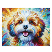 Cavachon puzzel: Sable en Witte Cavalier Bichon Legpuzzel