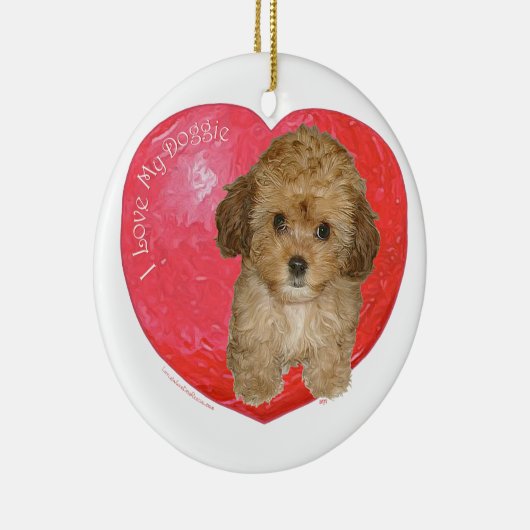 Cavachon-Valentijn Keramisch Ornament (Rechts)