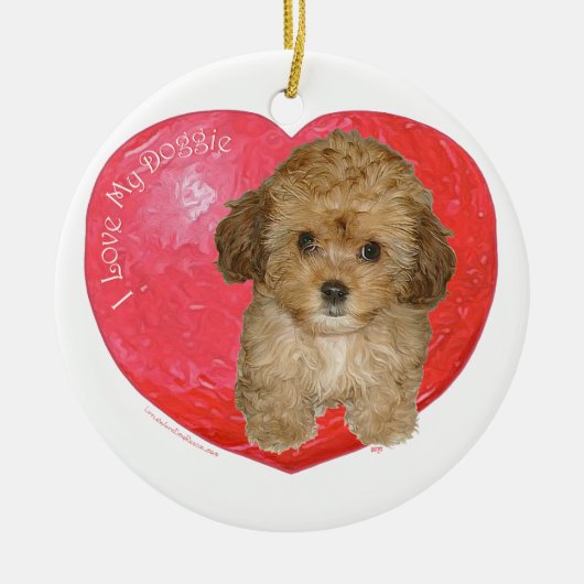 Cavachon-Valentijn Keramisch Ornament (Voorkant)