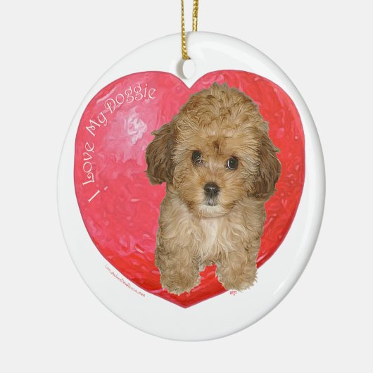 Cavachon-Valentijn Keramisch Ornament (Links)