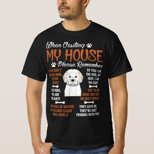 Cavachon Visting My House T-shirt (Voorkant)