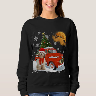Cavachon  Wagon Red Truck Tree Pa Trui