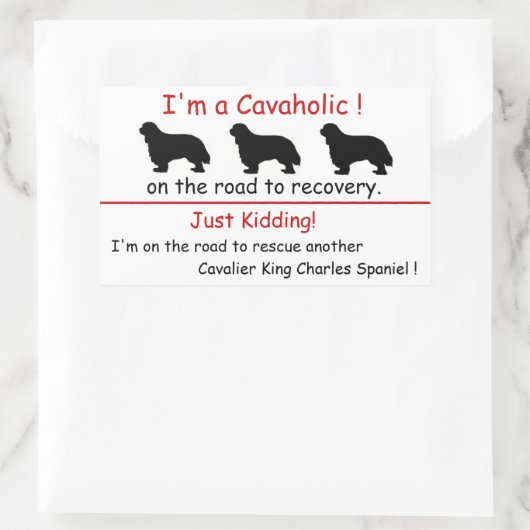 Cavaholic Cavalier King Charles Sticker (Tas)