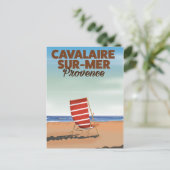 Cavalaire-sur-Mer Provence strand reisposter Briefkaart (Staand voorkant)