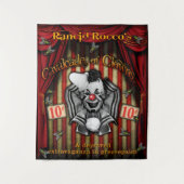 Cavalcade van Clowns Sideshow Banner Wandkleed (Voorkant)