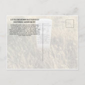 Cavalerie paarden begrafenis marker, Little Bighor Briefkaart (Achterkant)