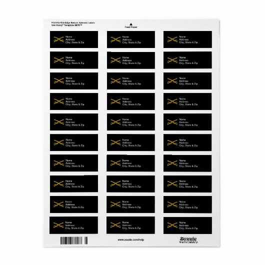 Cavalerie  retour mail labels (Full Sheet)