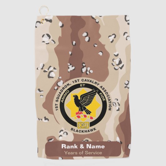 Cavalerie Vereniging Golfhanddoek - Woestijn Camo (Voorkant)