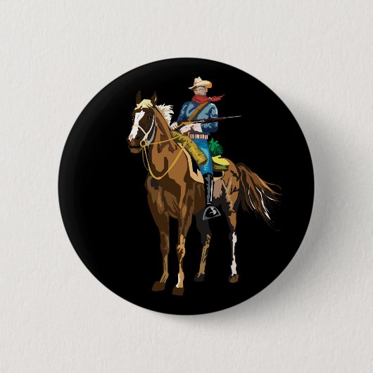 Cavalerist - Buffalo Soldier Ronde Button 5,7 Cm (Voorkant)