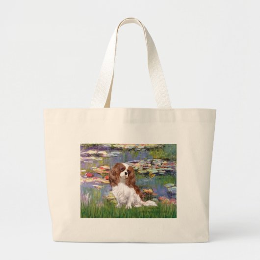 Cavalier 2 (bl) - Lilies 2 Grote Tote Bag (Voorkant)