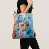 Cavalier art canvas tas (Dichtbij)