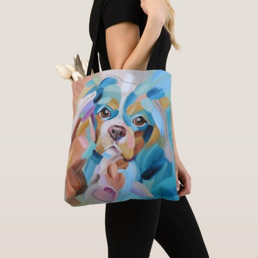 Cavalier art canvas tas (Dichtbij)