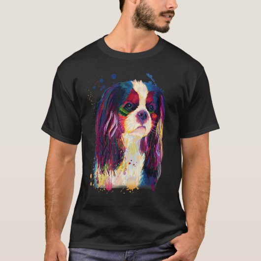 Cavalier Beautiful Look Splash Painting T-shirt (Voorkant)